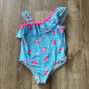 Kids One-Shoulder Watermelon Swimsuit‎